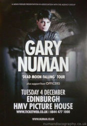 Gary Numan 2012 Venue Poster Edinburgh